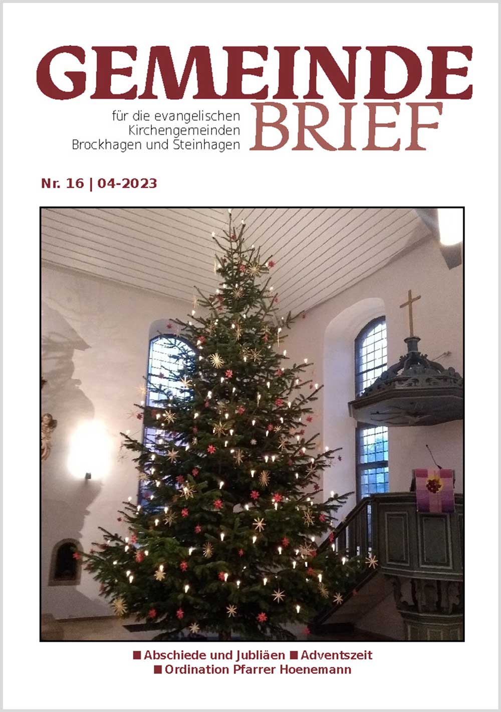 Titelseite der Gemeindebriefausgabe 4-2023