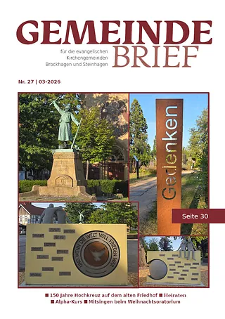 Titelseite Gemeindebrief Brockhagen Steinhagen 2026-3