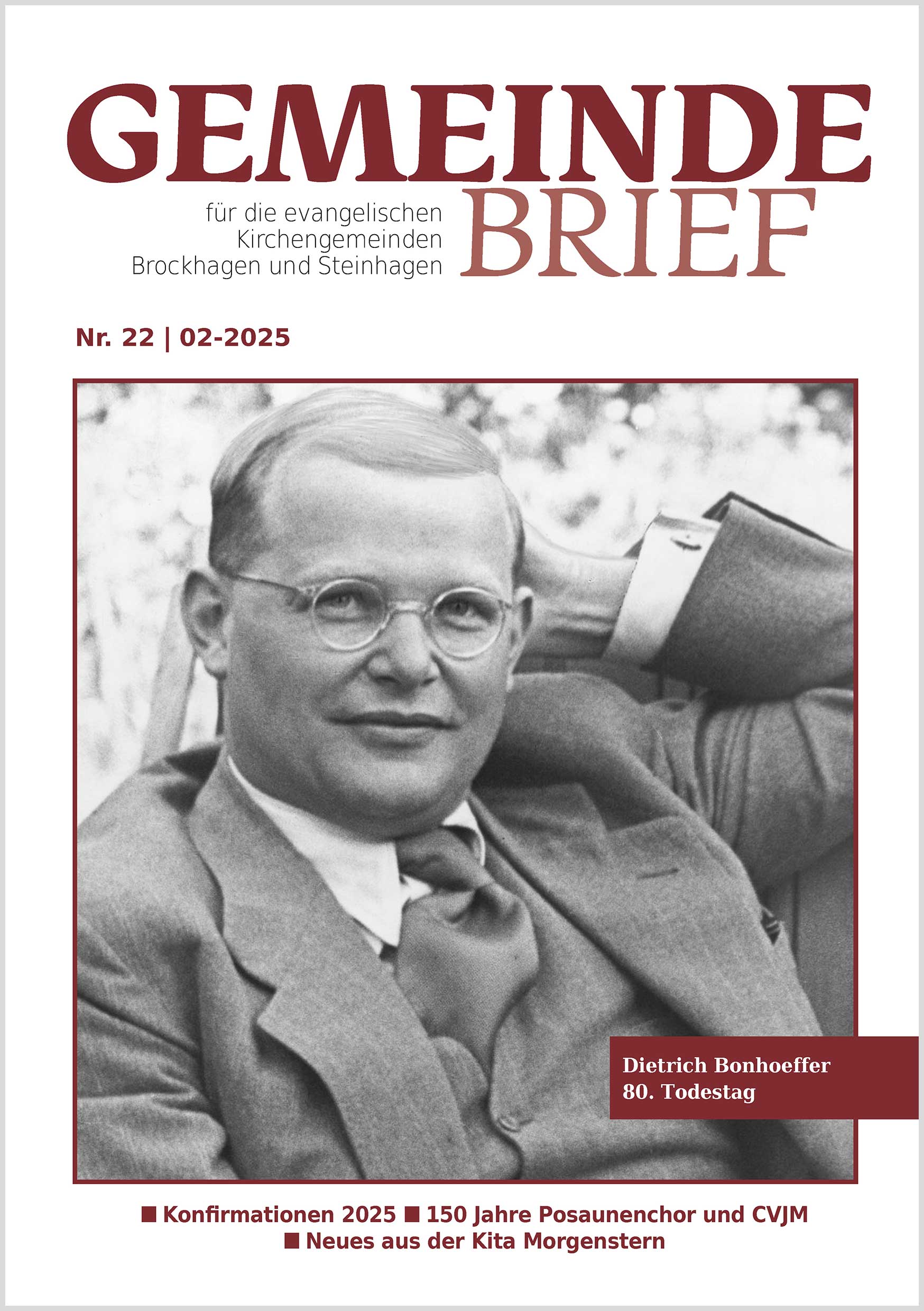 Titelseite Gemeindebrief Brockhagen Steinhagen 2024-2