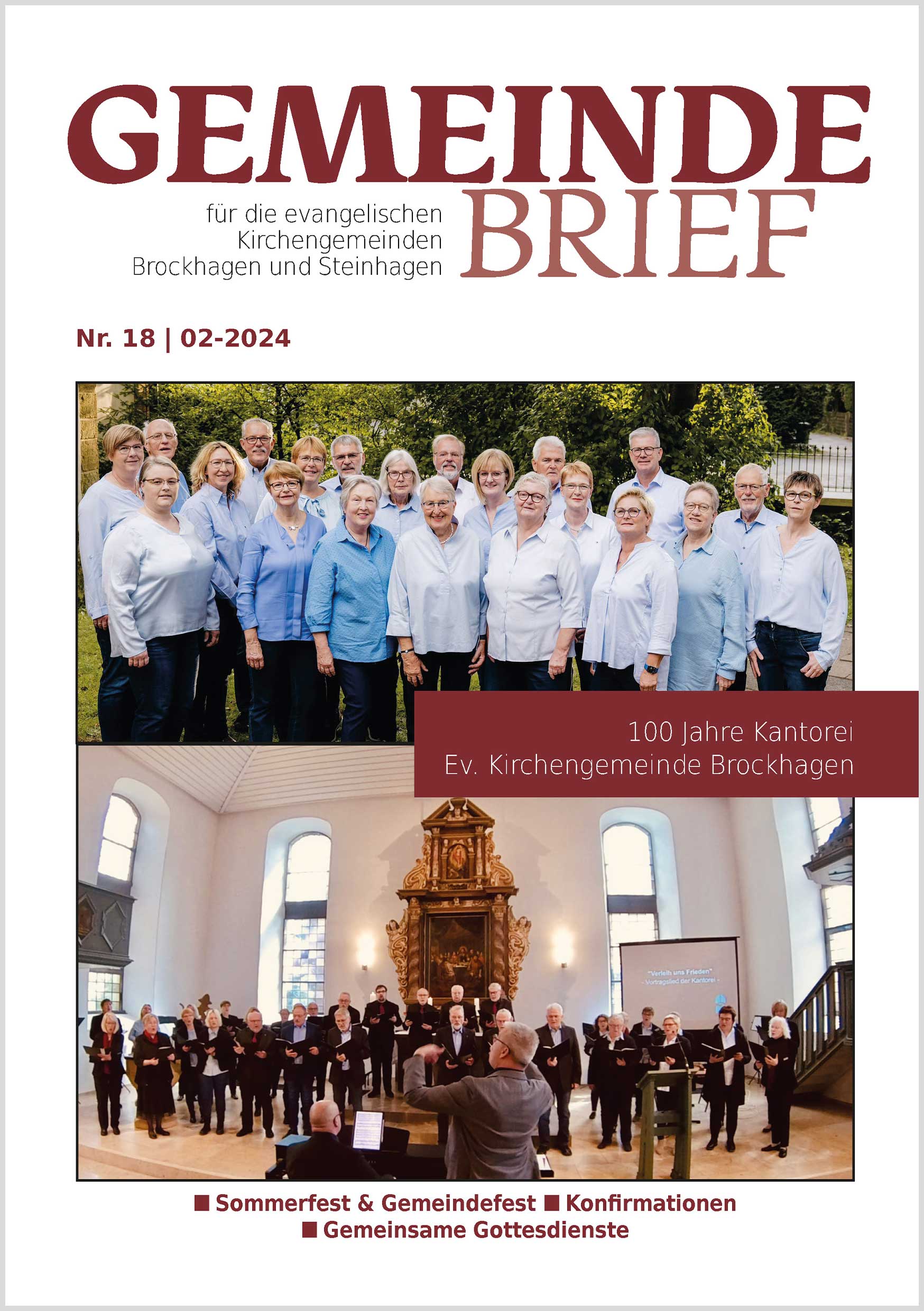 TTitelseite Gemeindebrief Brockhagen Steinhagen 2024-2