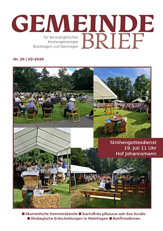 Titelseite Gemeindebrief Brockhagen Steinhagen 2026-2