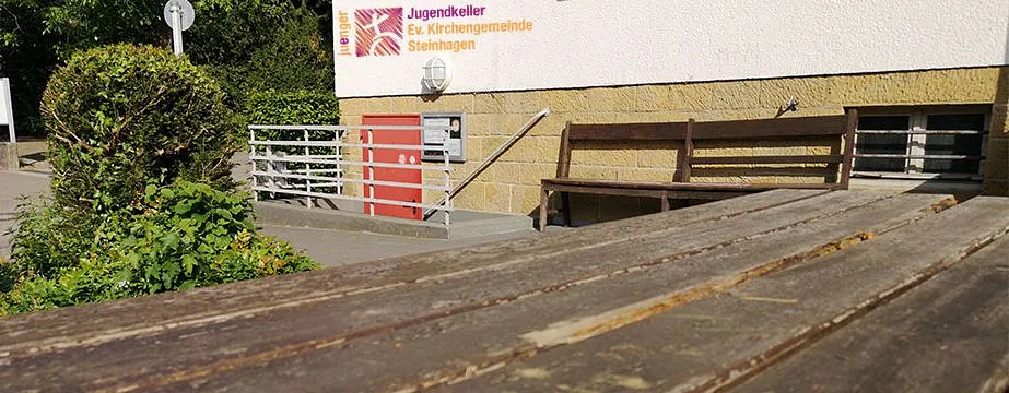 Eingang vom Jugendkeller Steinhagen