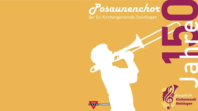 Logo zum 150. Jubiläum vom Ev. Posaunenchor Steinhagen