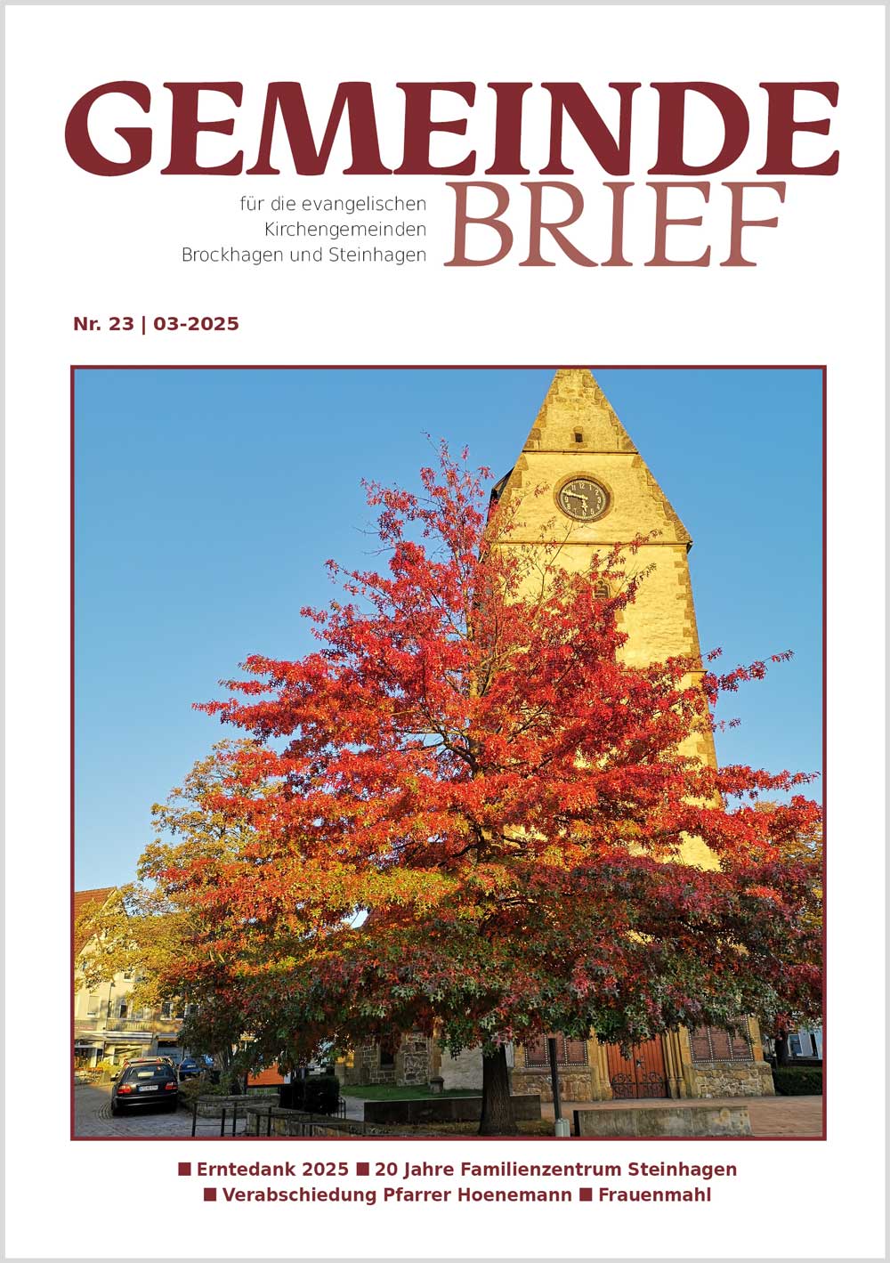 Titelseite Gemeindebrief Brockhagen Steinhagen 2025-3